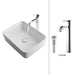 Kraus White Rectangular Ceramic Sink and Ramus Faucet-DirectSinks