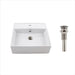 KRAUS White Square Ceramic Bathroom Sink and Pop Up Drain with Overflow-Bathroom Sinks-DirectSinks