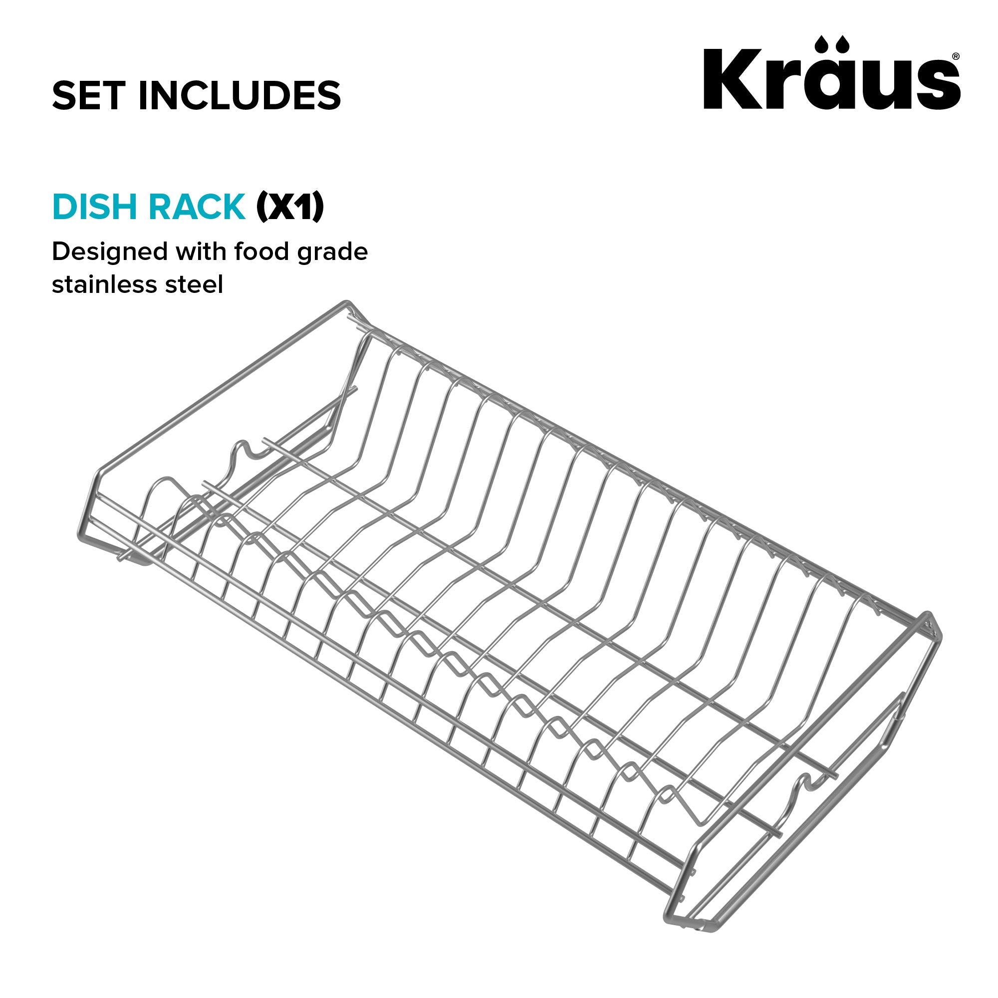 Kraus Drying Rack KRAUS Workstation Kitchen Sink Drying Rack in Stainless Steel — DirectSinks