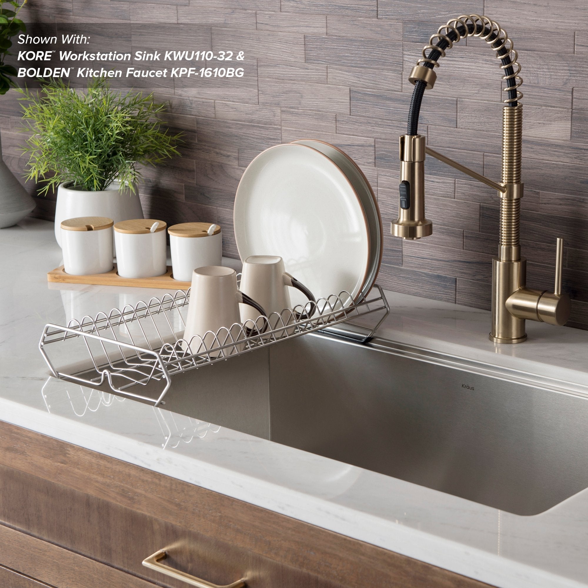 Quartz Countertops Best Dish Drainer For Granite Worktops KRAUS