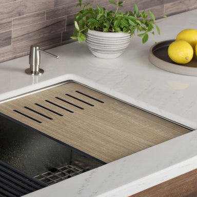 KRAUS Workstation Kitchen Sink Wood Grain Composite Cutting Board-Kitchen Accessories-KRAUS