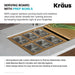 KRAUS Workstation Serving Board Set with Six Rectangular Bowls-Kitchen Accessories-KRAUS