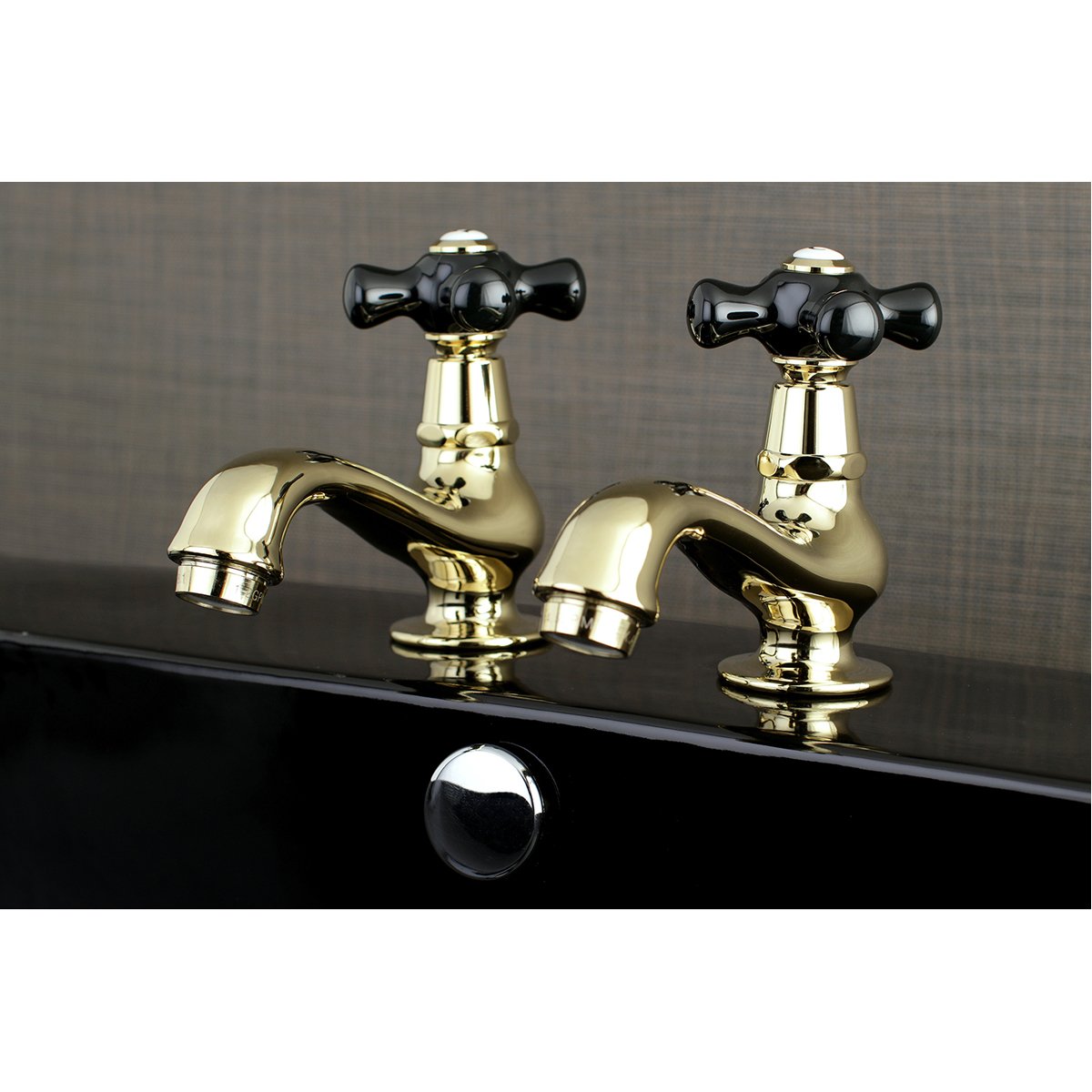 Kingston Brass Duchess Deck Mount Basin Tap Faucet with Cross Handle