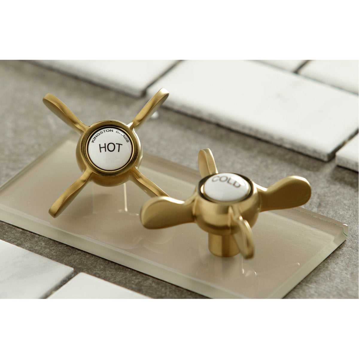 Kingston Brass Essex Wall Mount 6-Inch Adjustable Center Kitchen Faucet