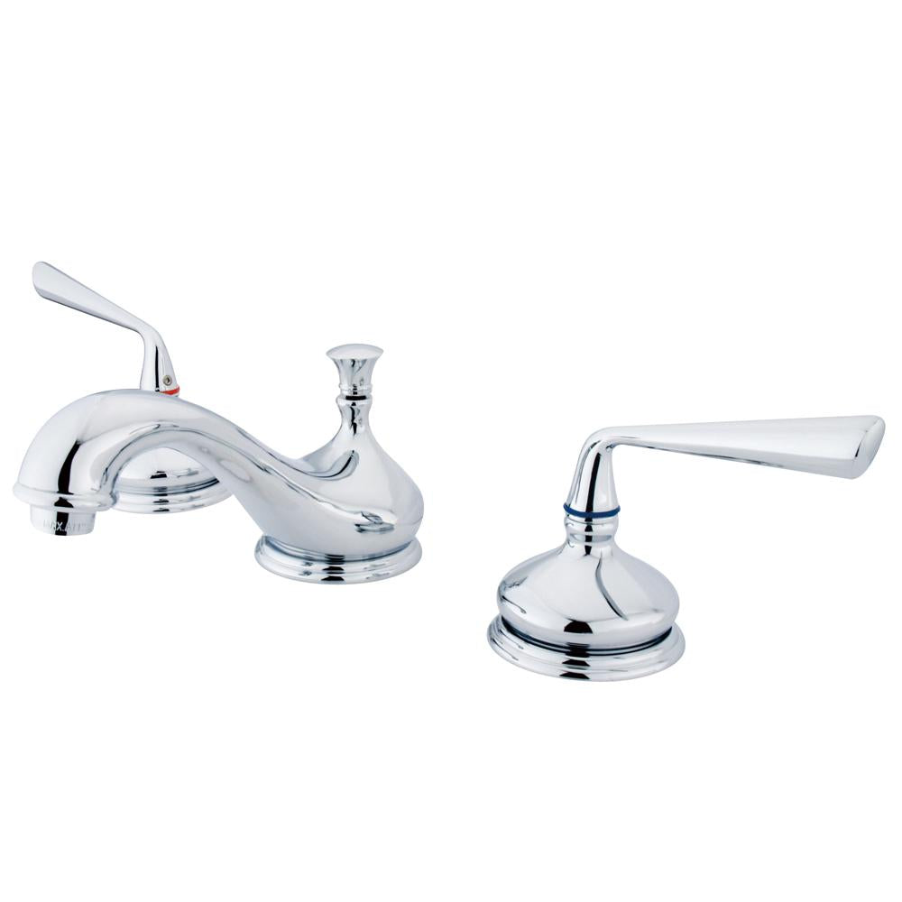 Kingston Brass Silver Sage Classic Two Handle 8" to 16" Widespread Lavatory Faucet with Brass Pop-up-Bathroom Faucets-Free Shipping-Directsinks.