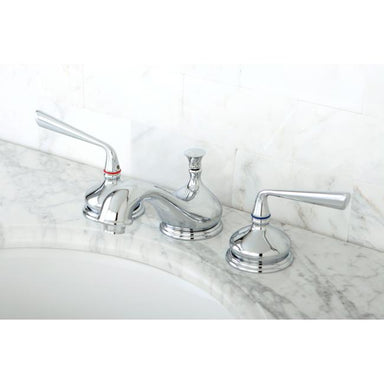 Kingston Brass Silver Sage Classic Two Handle 8" to 16" Widespread Lavatory Faucet with Brass Pop-up-Bathroom Faucets-Free Shipping-Directsinks.