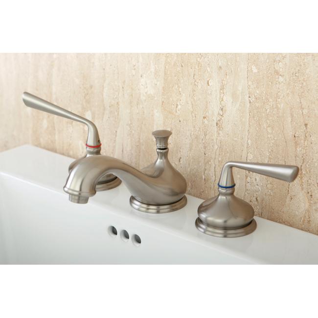 Kingston Brass Silver Sage Classic Two Handle 8" to 16" Widespread Lavatory Faucet with Brass Pop-up-Bathroom Faucets-Free Shipping-Directsinks.