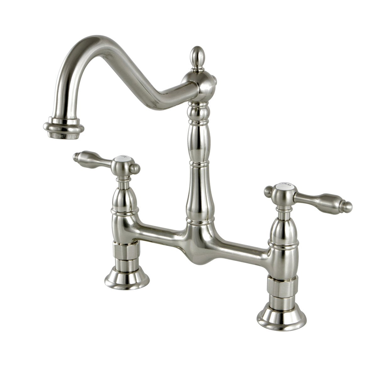 Kingston Brass Tudor 8" Bridge Kitchen Faucet without Sprayer-Kitchen Faucets-Free Shipping-Directsinks.