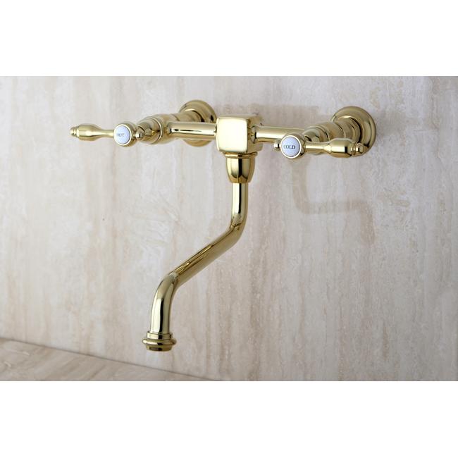 Kingston Brass Tudor Wall Mount 8" Center Vessel Sink Faucet-Bathroom Faucets-Free Shipping-Directsinks.