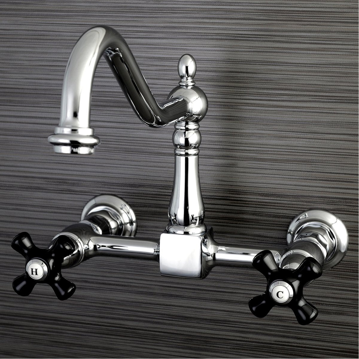 Kingston Brass Duchess 8-Inch Centerset Wall Mount 2-Hole Kitchen Faucet