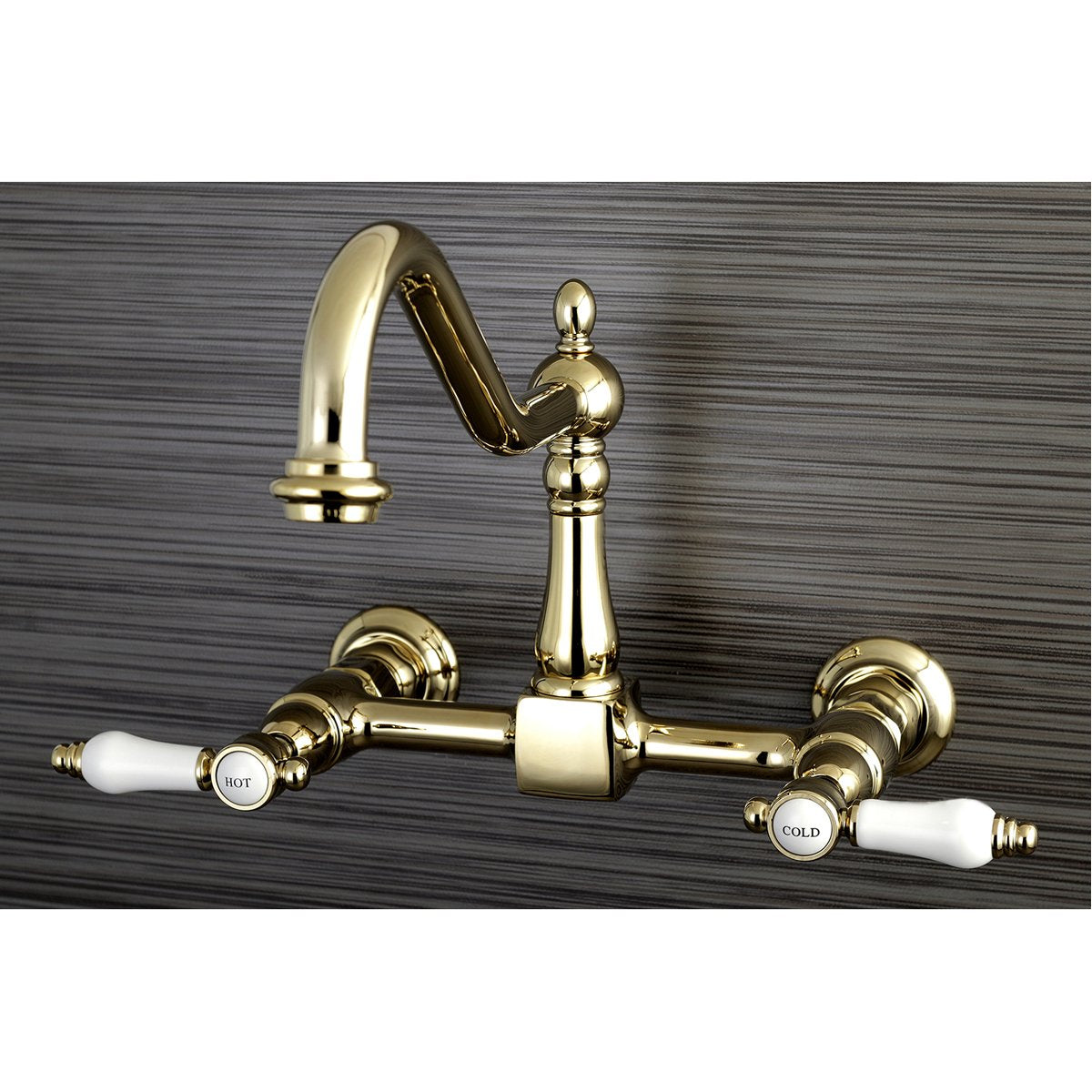 Kingston Brass Bel-Air 8-Inch Centerset Wall Mount Kitchen Faucet