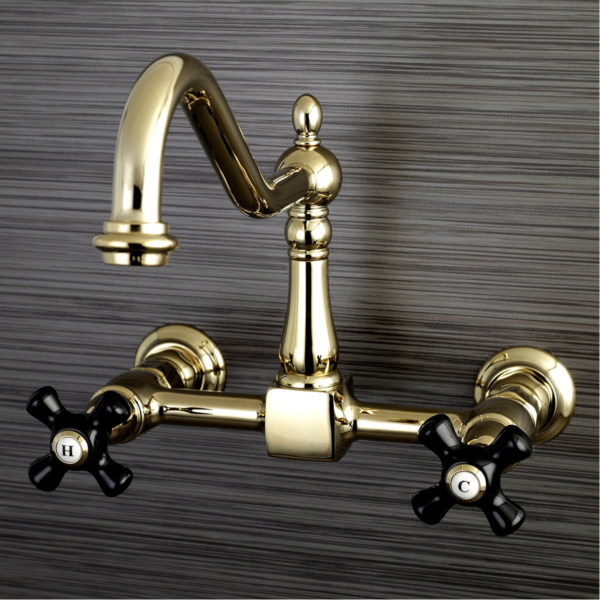 Kingston Brass Duchess 8-Inch Centerset Wall Mount 2-Hole Kitchen Faucet