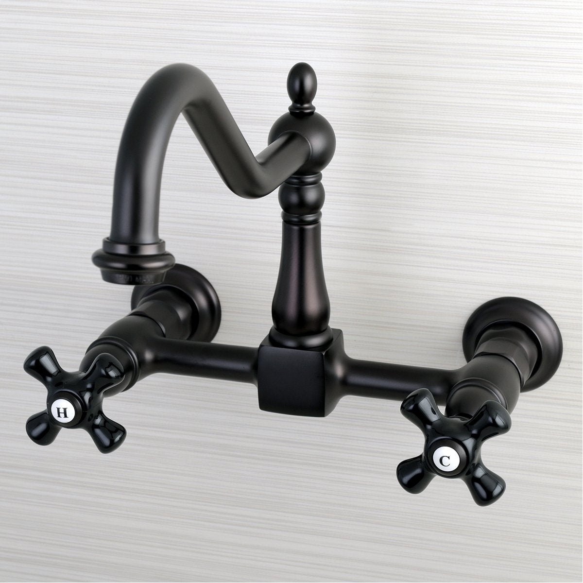 Kingston Brass Duchess 8-Inch Centerset Wall Mount 2-Hole Kitchen Faucet