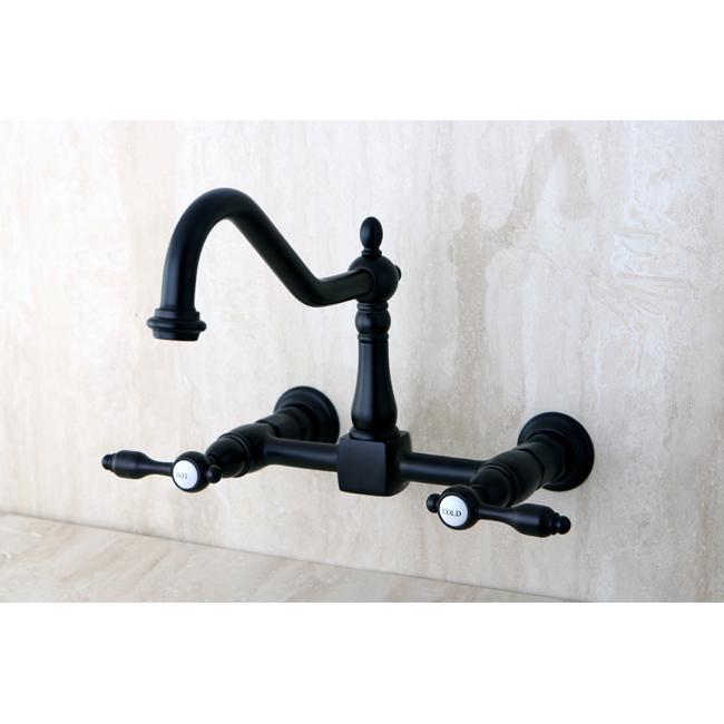 Kingston Brass KS1245TAL Tudor 8" Center Kitchen Faucet without Sprayer-Kitchen Faucets-Free Shipping-Directsinks.
