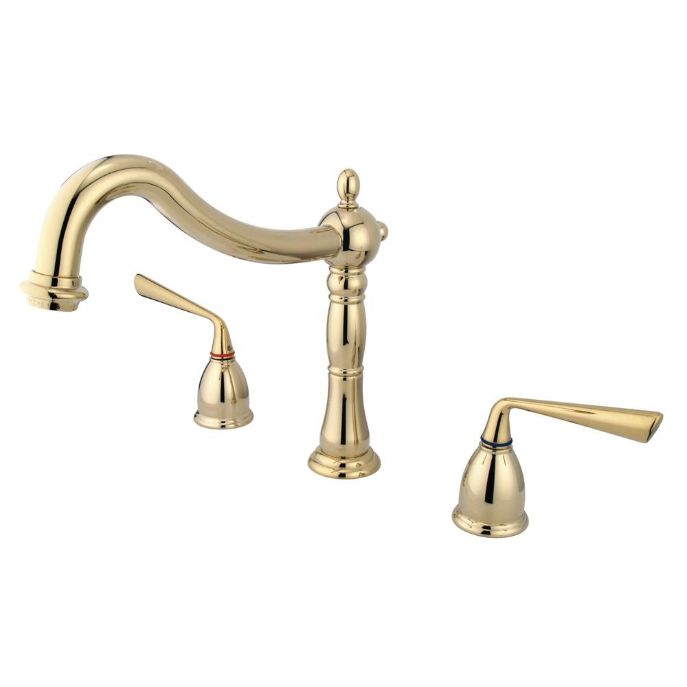 Kingston Brass Silver Sage Classic Two Handle Roman Tub Filler-Tub Faucets-Free Shipping-Directsinks.
