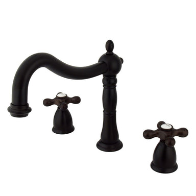 Kingston Brass Heritage Three Hole Two Handle Roman Tub Filler-Tub Faucets-Free Shipping-Directsinks.