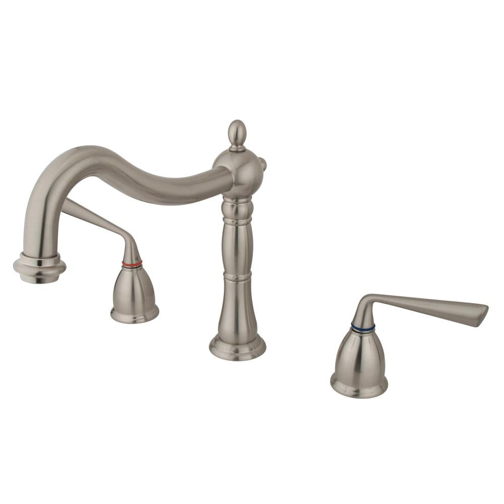 Kingston Brass Silver Sage Classic Two Handle Roman Tub Filler-Tub Faucets-Free Shipping-Directsinks.