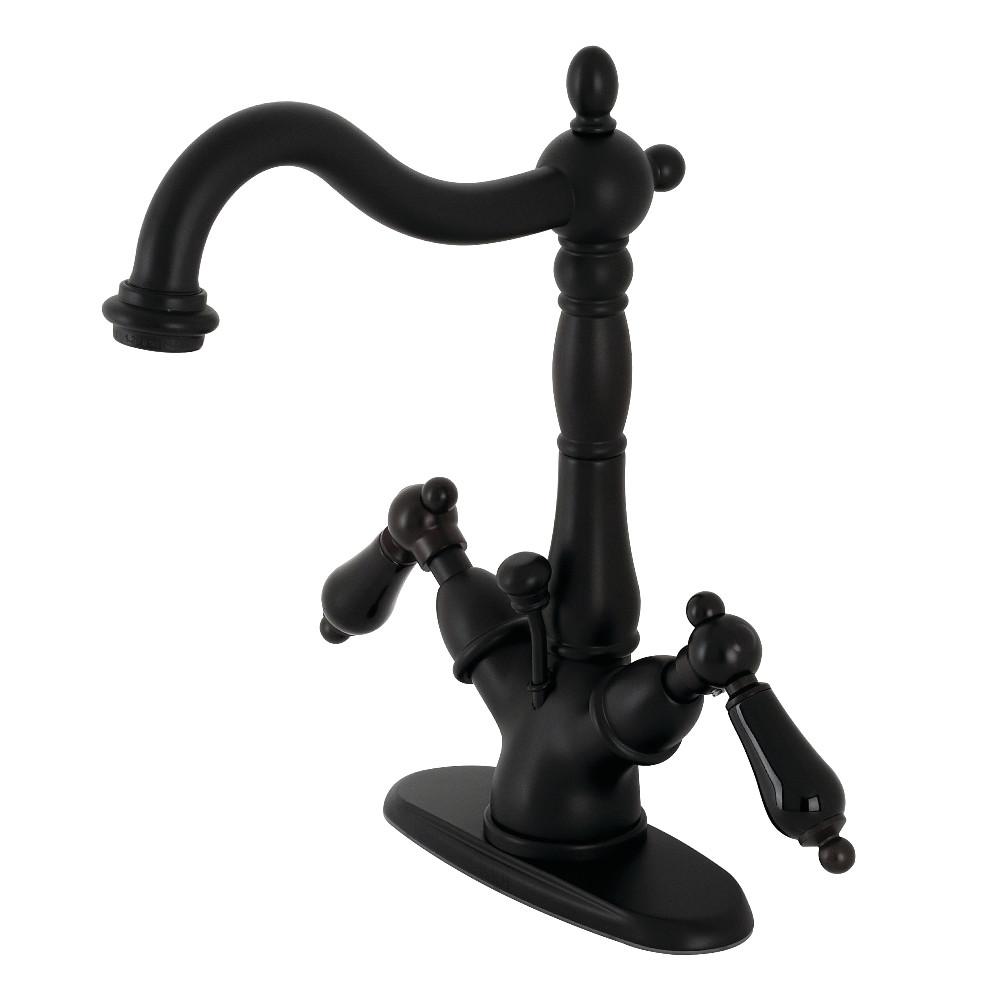 Kingston Brass KS143XPKL-P Duchess Two-Handle Bathroom Faucet with Brass Pop-Up and Cover Plate