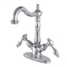 Kingston Brass Tudor 4" Center Lavatory Faucet with Brass Pop-up-Bathroom Faucets-Free Shipping-Directsinks.
