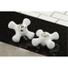 Kingston Brass Heritage 4" Centerset Deck Mount Bathroom Faucet with Pop-Up Drain-DirectSinks