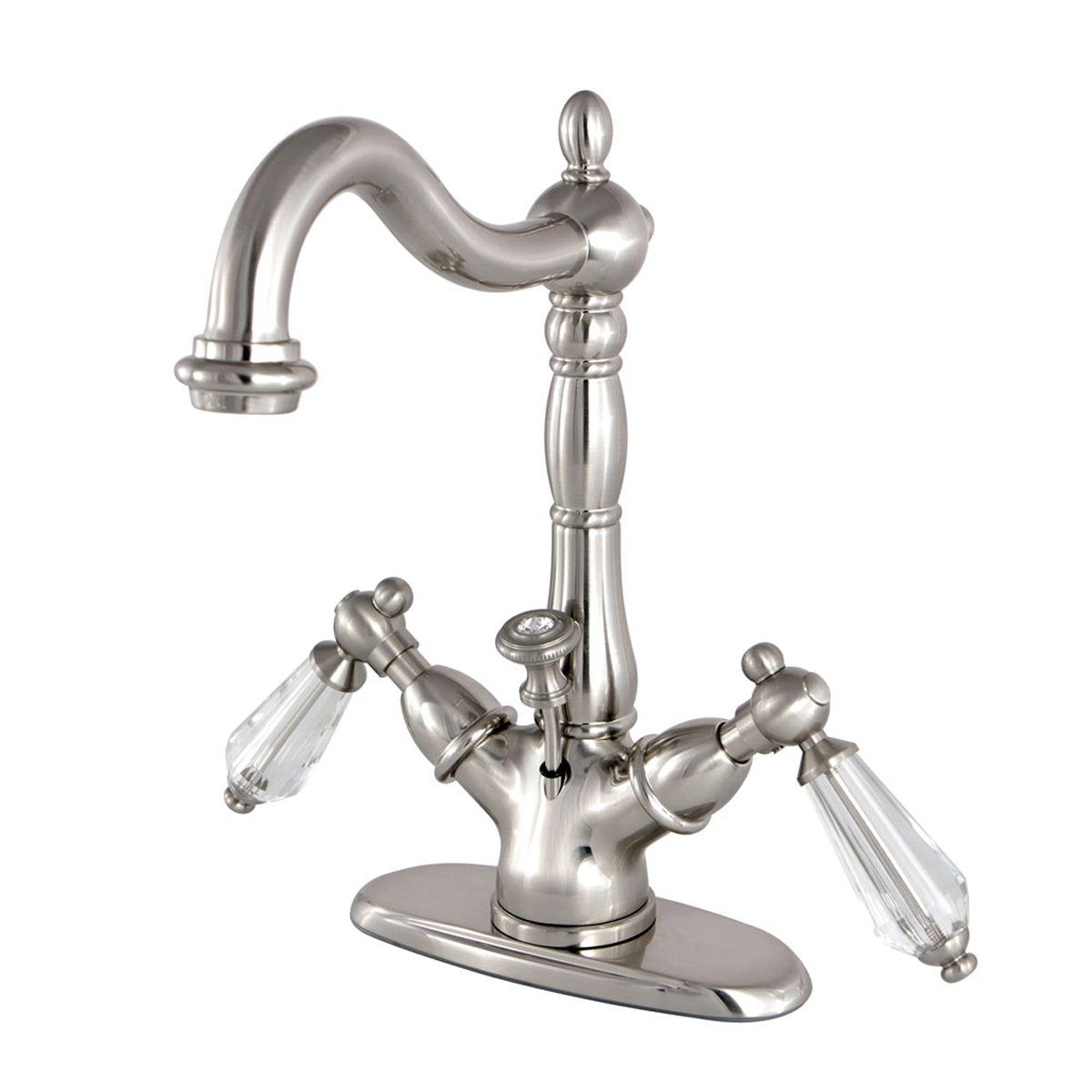 Kingston Brass Classic 4" Centerset Lavatory Faucet with Brass Pop-up-Bathroom Faucets-Free Shipping-Directsinks.