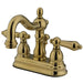 Kingston Brass Heritage Two Handle 4" Centerset Lavatory Faucet with Brass Pop-up-Bathroom Faucets-Free Shipping-Directsinks.