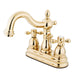 Kingston Brass Heritage Classic Two Handle 4" Centerset Lavatory Faucet with Brass Pop-up-Bathroom Faucets-Free Shipping-Directsinks.