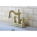 Kingston Brass Tudor Classic 4" Center Lavatory Faucet with Brass Pop-up-Bathroom Faucets-Free Shipping-Directsinks.