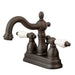 Kingston Brass Heritage 4" Centerset Two Handle Lavatory Faucet with Brass Pop-up-Bathroom Faucets-Free Shipping-Directsinks.