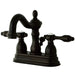 Kingston Brass Tudor Classic 4" Center Lavatory Faucet with Brass Pop-up-Bathroom Faucets-Free Shipping-Directsinks.