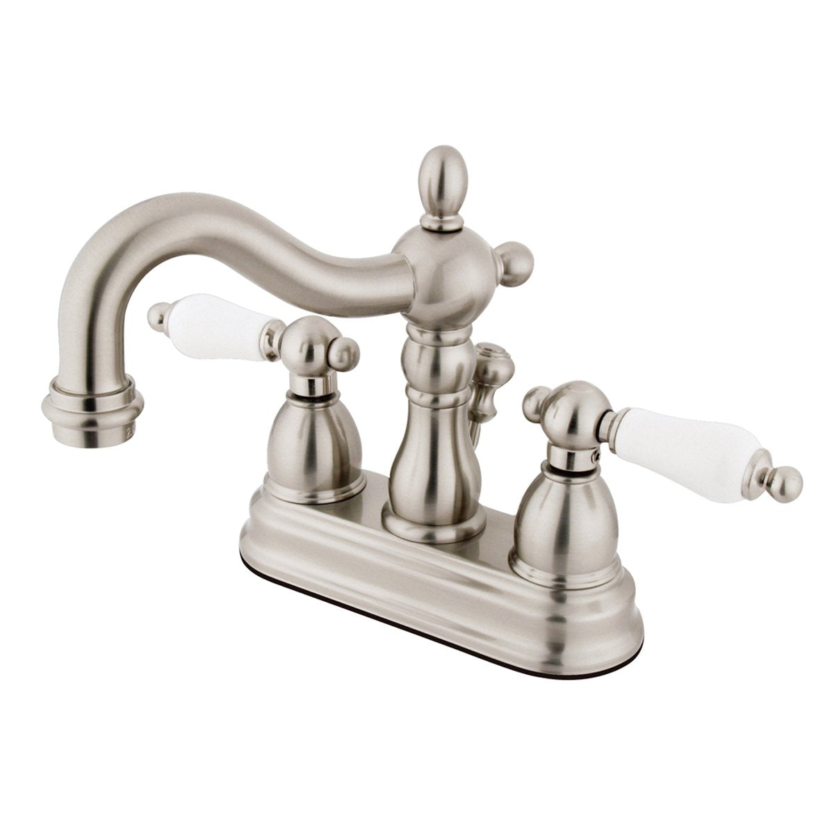 Kingston Brass Heritage 4" Centerset Two Handle Lavatory Faucet with Brass Pop-up-Bathroom Faucets-Free Shipping-Directsinks.