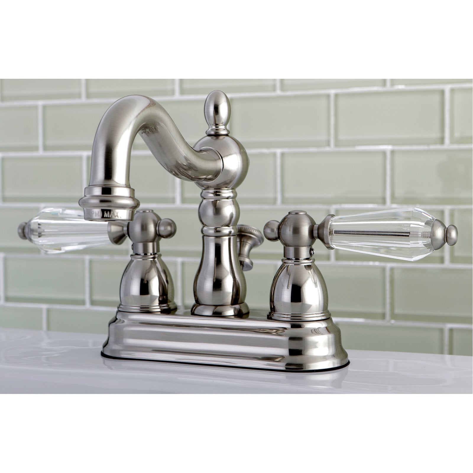 Kingston Brass Wilshire Classic 4" Centerset Lavatory Faucet with Brass Pop-up-Bathroom Faucets-Free Shipping-Directsinks.