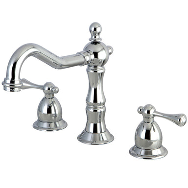 Kingston Brass Heritage Classic Two Handle 8" to 14" Widespread Lavatory Faucet with Brass Pop-up-Bathroom Faucets-Free Shipping-Directsinks.