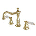 Kingston Brass Widespread Lavatory Faucet with Brass Pop-up-Bathroom Faucets-Free Shipping-Directsinks.