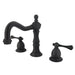 Kingston Brass Heritage Classic Two Handle 8" to 14" Widespread Lavatory Faucet with Brass Pop-up-Bathroom Faucets-Free Shipping-Directsinks.