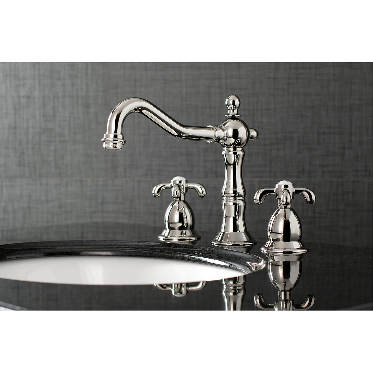 Kingston Brass French Country 3-Hole 8-Inch Widespread Bathroom Faucet