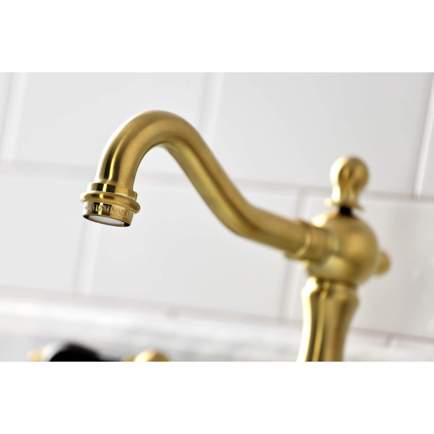 Kingston Brass KS197XPKL-P Duchess Widespread Bathroom Faucet with Brass Pop-Up