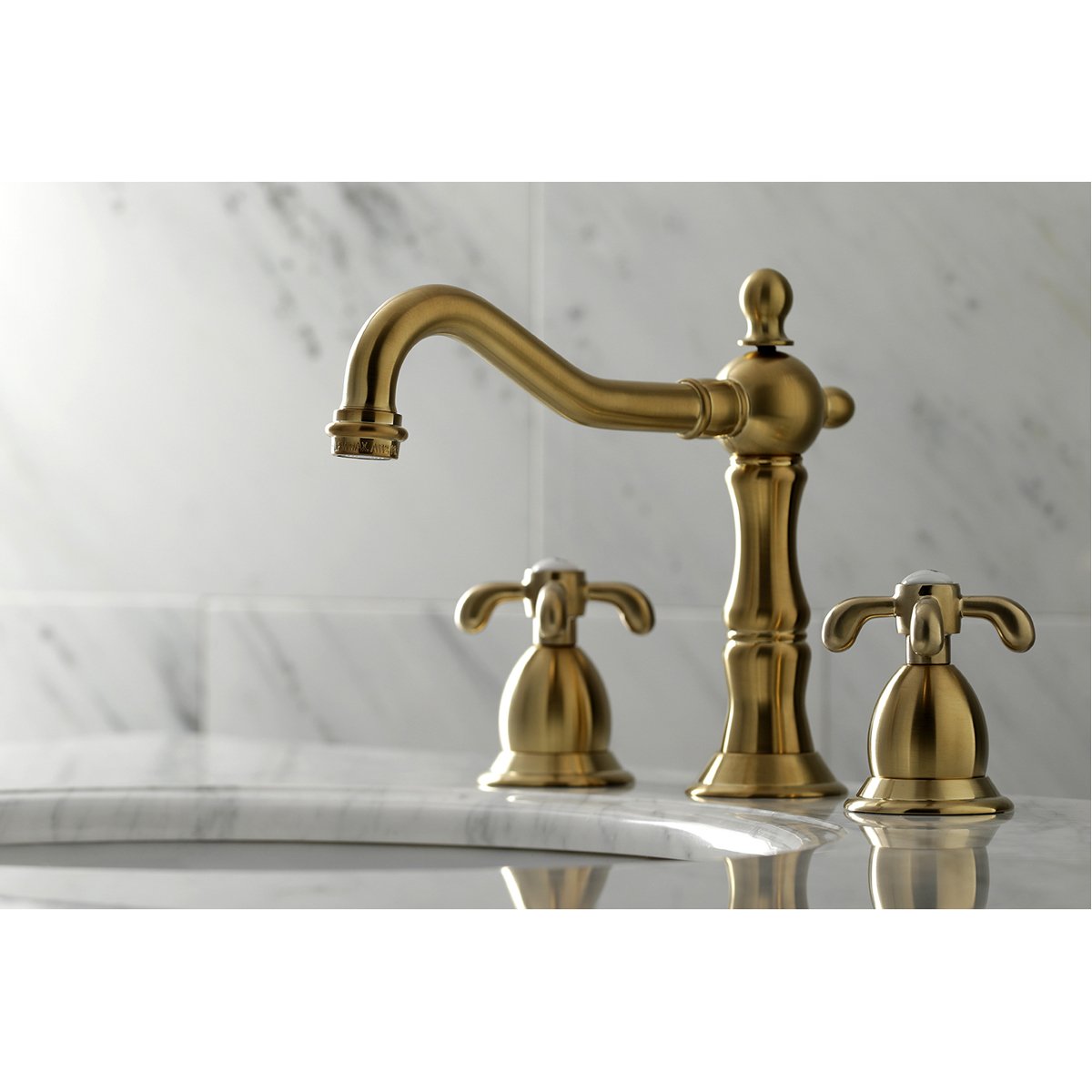 Kingston Brass French Country 3-Hole 8-Inch Widespread Bathroom Faucet