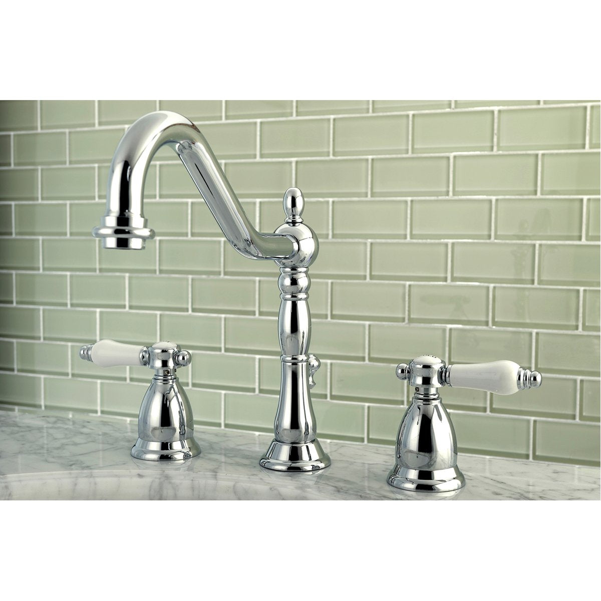 Kingston Brass Bel-Air Deck Mount 8" Widespread 3-Hole Bathroom Faucet