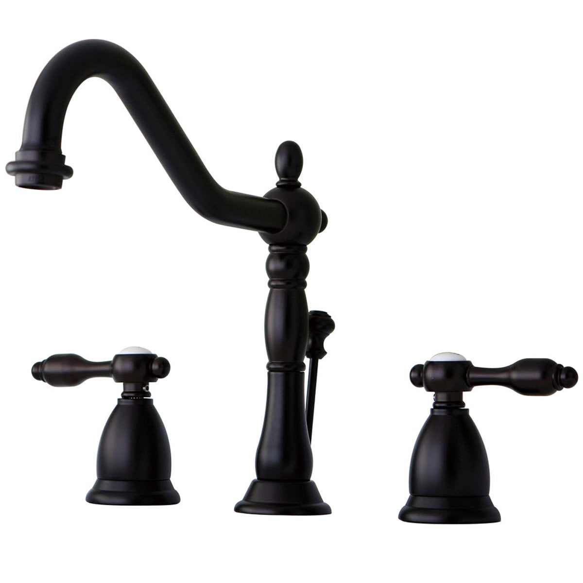 Kingston Brass Classic Tudor Widespread Lavatory Faucet with Brass Pop-up-Bathroom Faucets-Free Shipping-Directsinks.