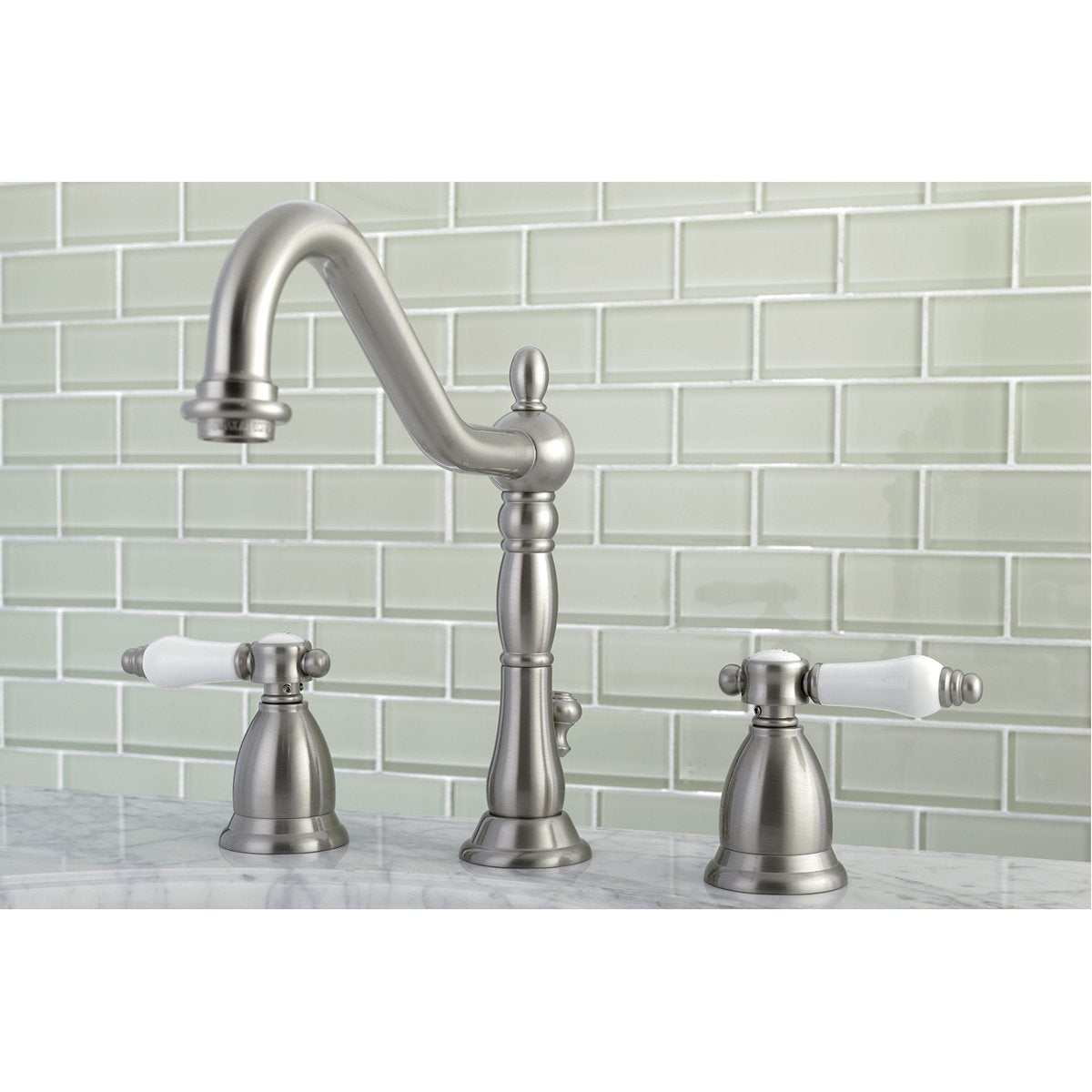 Kingston Brass Bel-Air Deck Mount 8" Widespread 3-Hole Bathroom Faucet