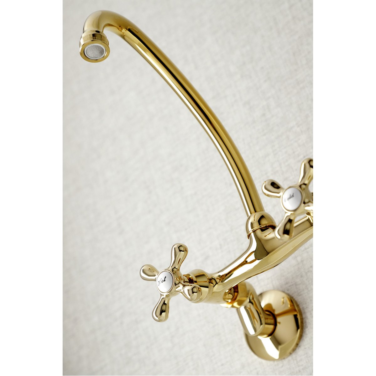 Kingston Brass Kingston 6-Inch Adjustable Center Wall Mount Kitchen Faucet