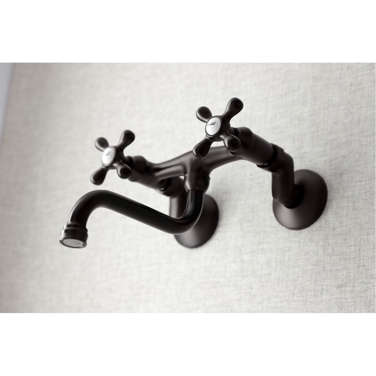 Kingston Brass 6" Adjustable Center Wall Mount Bathroom Faucet-DirectSinks