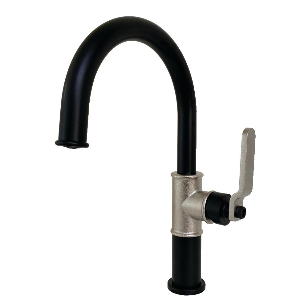 Kingston Brass KS223XKL-P Whitaker Single-Handle Bathroom Faucet with Push Pop-Up