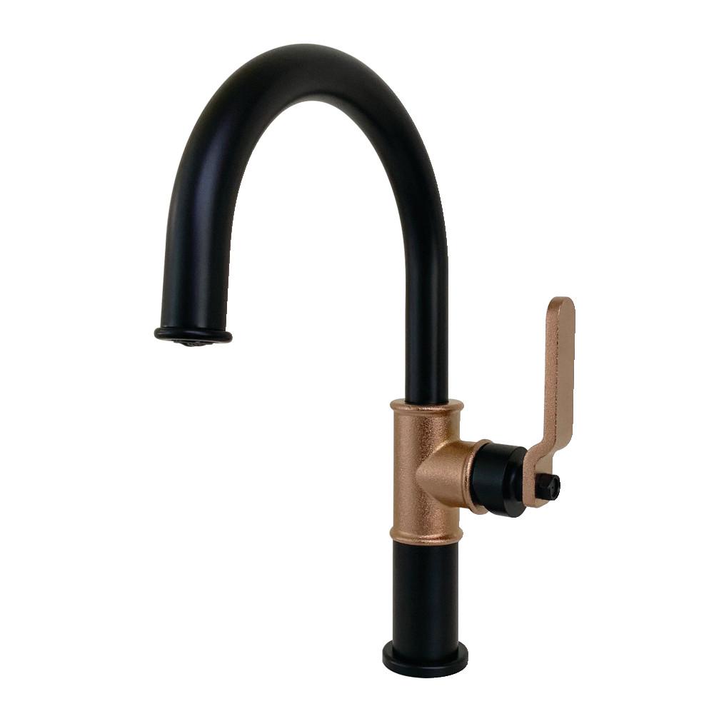 Kingston Brass KS223XKL-P Whitaker Single-Handle Bathroom Faucet with Push Pop-Up