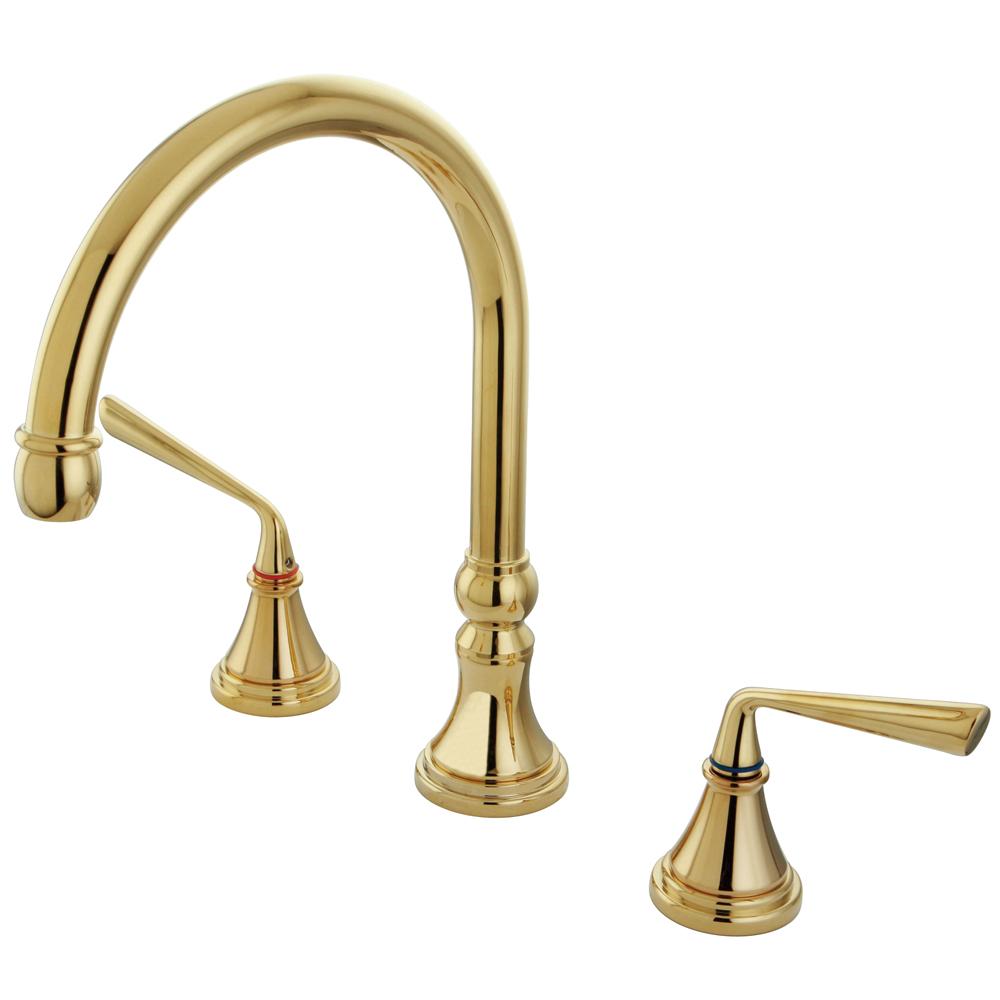 Kingston Brass Classic Silver Sage Two Handle Roman Tub Filler-Tub Faucets-Free Shipping-Directsinks.
