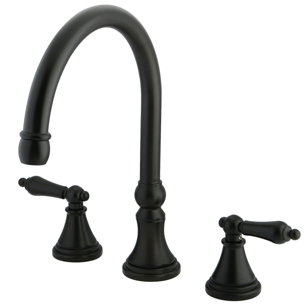 Kingston Brass Royale Solid Brass Two Handle Roman Tub Filler-Tub Faucets-Free Shipping-Directsinks.