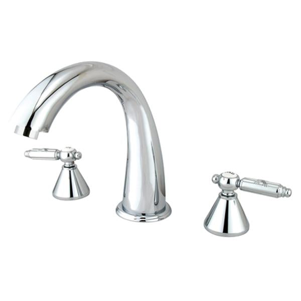 Kingston Brass Royale Solid Brass Three Hole Two Handle Roman Tub Filler-Tub Faucets-Free Shipping-Directsinks.