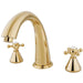 Kingston Brass Royale Two Handle 8" to 16" Widespread Solid Brass Roman Tub Filler-Tub Faucets-Free Shipping-Directsinks.