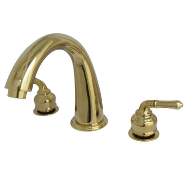 Kingston Brass Royale Three Hole Two Handle Solid Brass Roman Tub Filler-Tub Faucets-Free Shipping-Directsinks.